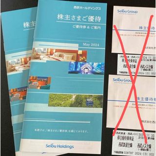 西武ホールディングス　株主優待　西武　株主優待　乗車券4枚  冊子2冊 