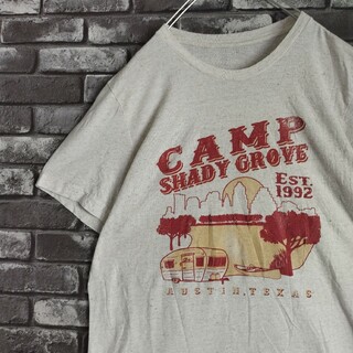 雰囲気古着オールドデザインtシャツTシャツ企業ロゴ半袖キャンプシェイディグローブ(Tシャツ/カットソー(半袖/袖なし))