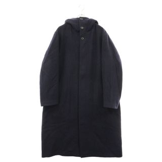 ヨウジヤマモト(Yohji Yamamoto)のYohji Yamamoto POUR HOMME ヨウジヤマモト プールオム 18AW フーデッドヒヨクロングコート ネイビー HV-C21-526(フライトジャケット)