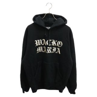 ワコマリア(WACKO MARIA)のWACKO MARIA ワコマリア HEAVY WEIGHT PULLOVER HOODED SWEAT SHIRT 23FW-WMC-SS03 ロゴ刺繍 プルオーバー スウェット パーカー ブラック(パーカー)