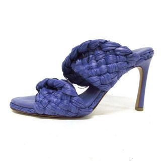 ボッテガヴェネタ(Bottega Veneta)のBOTTEGA VENETA(ボッテガヴェネタ) サンダル 35 1/2 レディース リド パープル ラフィア(サンダル)