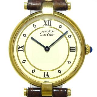 カルティエ(Cartier)のCartier(カルティエ) 腕時計 マストヴァンドームヴェルメイユ レディース 925/アリゲーターベルト アイボリー(腕時計)