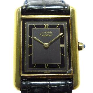 カルティエ(Cartier)のCartier(カルティエ) 腕時計 マストタンク ヴェルメイユ レディース 925/社外リザードベルト グレー(腕時計)