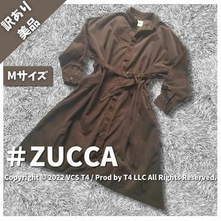 カバンドズッカ(CABANE de ZUCCa)の【訳あり美品】ズッカ ロングワンピースシャツ　コーデュロイ M ✓2651(ロングワンピース/マキシワンピース)