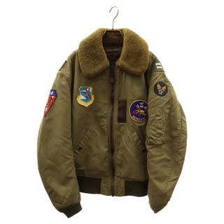 HOUSTON ヒューストン B-15B FLIGHT JACKET フライトジャケット カスタムワッペン カーキ MIL-J-6251(フライトジャケット)