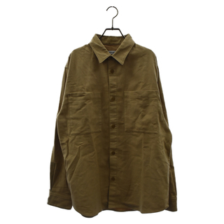 カルバンクライン(Calvin Klein)のCalvin Klein カルバンクライン Oversized Flannnel Button-Down Shirt Jacket オーバーサイズ フランネル長袖シャツ ジャケット ブラウン 40QM510(シャツ)