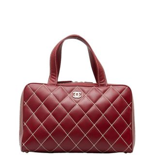 CHANEL - シャネル ココマーク ワイルドステッチ ハンドバッグ ミニボストンバッグ ラムスキン レディース CHANEL 【1-0151206】