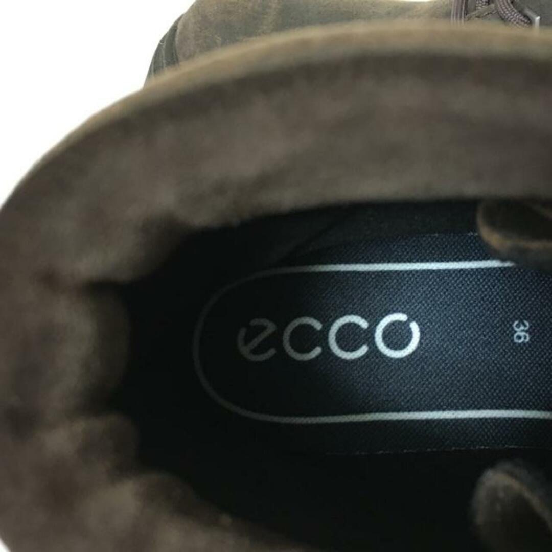 ECHO(エコー)のECCO(エコー) ショートブーツ EU36 レディース - ダークブラウン スエード レディースの靴/シューズ(ブーツ)の商品写真