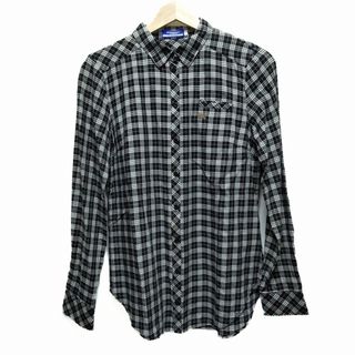 バーバリーブルーレーベル(BURBERRY BLUE LABEL)のBurberry Blue Label(バーバリーブルーレーベル) 長袖シャツブラウス サイズ38 M レディース美品  - 黒×白×ベージュ チェック柄(シャツ/ブラウス(長袖/七分))