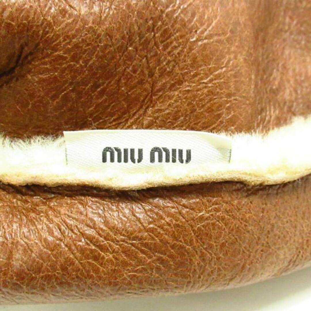 miumiu(ミュウミュウ)のmiumiu(ミュウミュウ) トートバッグ - ブラウン×アイボリー ムートン レディースのバッグ(トートバッグ)の商品写真