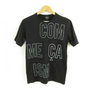 コムサイズム(COMME CA ISM)のコムサイズム COMME CA ISM カットソー Tシャツ 半袖 ロゴ 黒 L(Tシャツ/カットソー(半袖/袖なし))