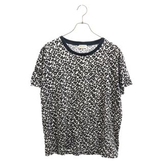 サンローラン(Saint Laurent)のSAINT LAURENT PARIS サンローランパリ 15SS レオパード クルーネック 半袖カットソー Tシャツ 総柄 ブラック/ホワイト 361097(Tシャツ/カットソー(半袖/袖なし))