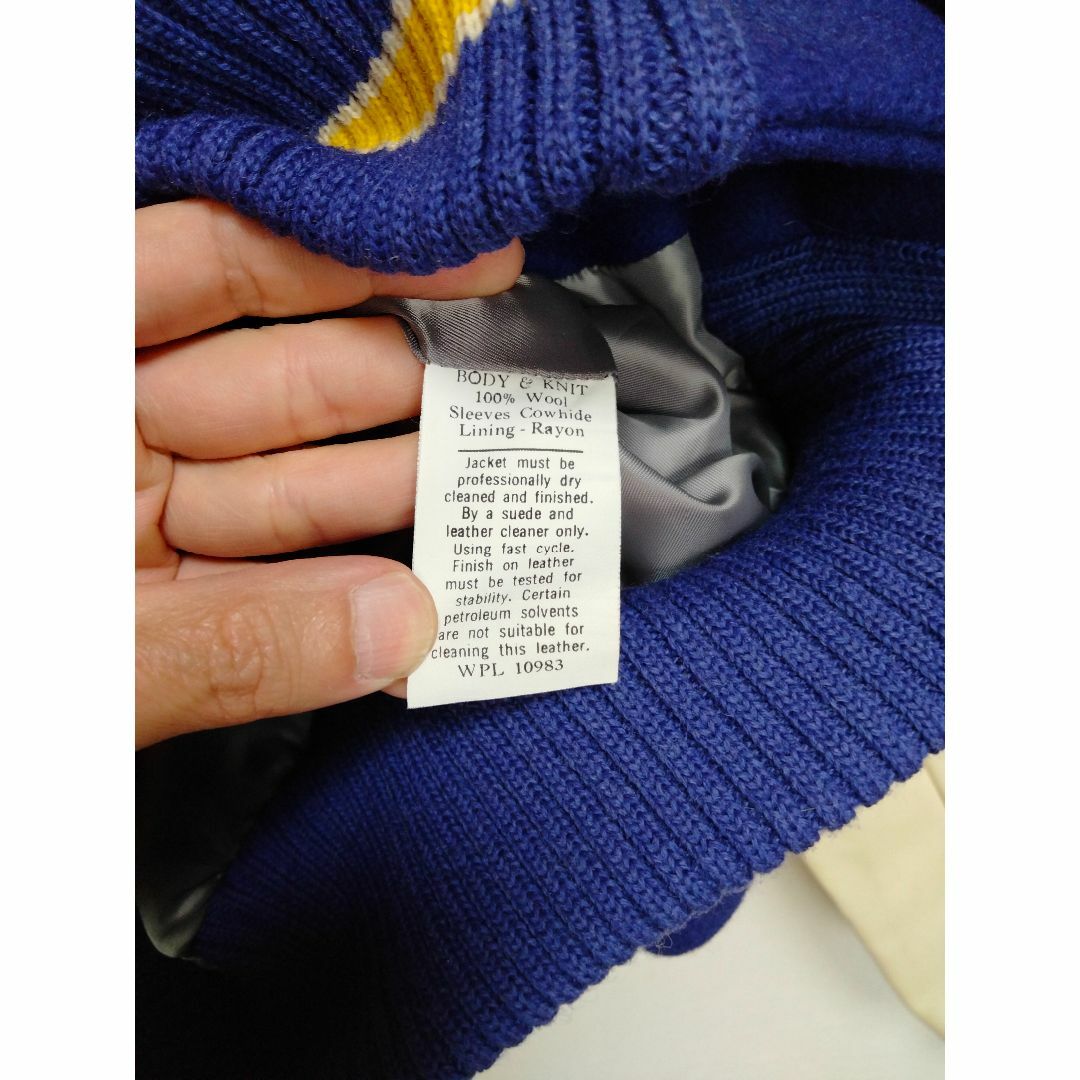 ビンテージ80年代アルビオンアワードジャケットウール袖革スタジャン40 メンズのジャケット/アウター(スタジャン)の商品写真