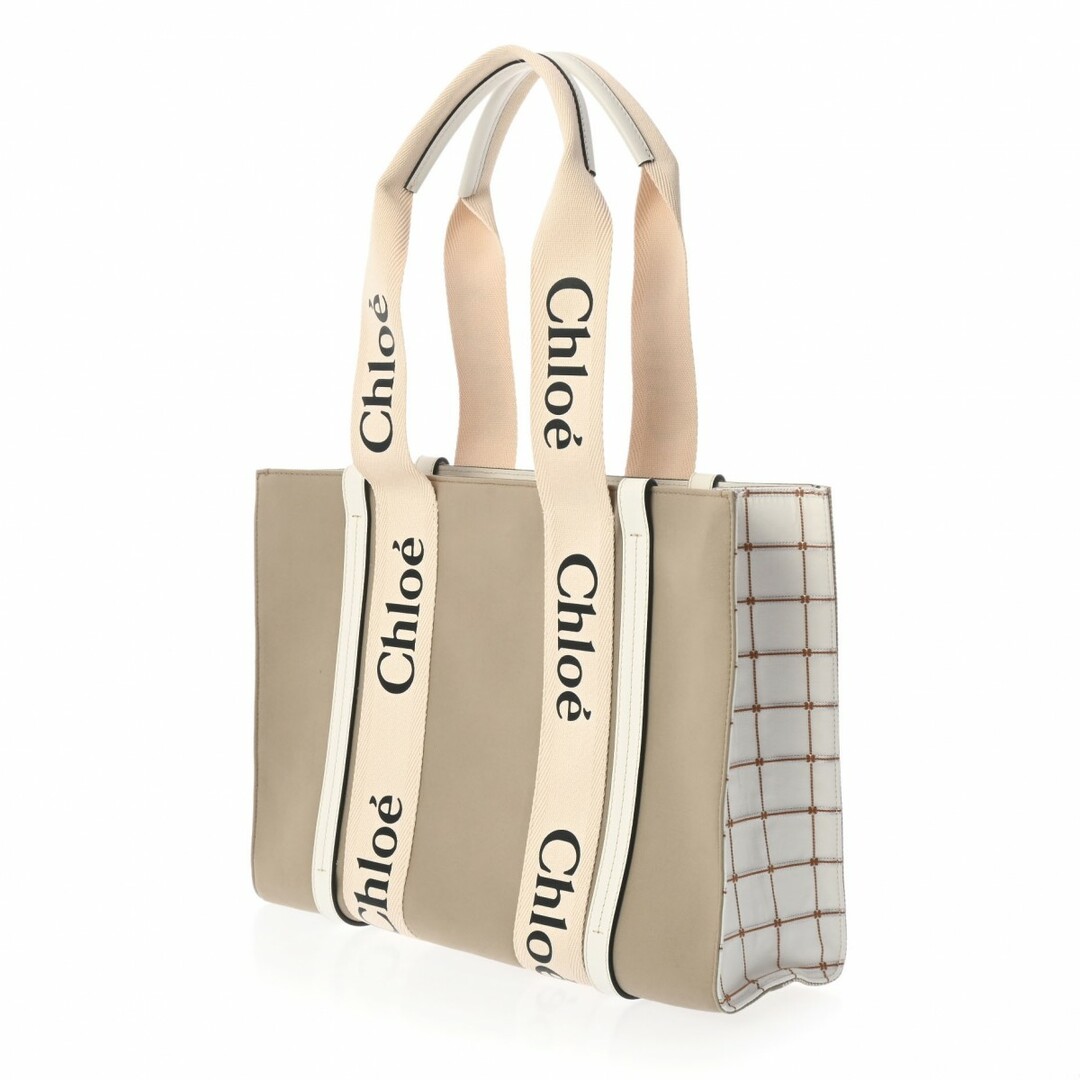 Chloe(クロエ)のクロエ  ウッディ ミディアム トートバッグ カーキ/ベージュ レディースのバッグ(トートバッグ)の商品写真