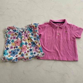 ベビーギャップ(babyGAP)の90cm  2点セット　女の子　まとめ売り(Tシャツ/カットソー)