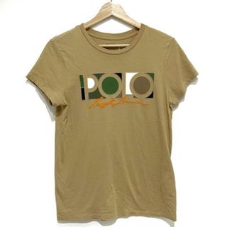 ポロラルフローレン(POLO RALPH LAUREN)のPOLObyRalphLauren(ポロラルフローレン) 半袖Tシャツ サイズS レディース美品  - ライトブラウン×グリーン×マルチ クルーネック(Tシャツ(半袖/袖なし))