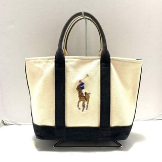 RalphLauren(ラルフローレン) トートバッグ ビッグポニー アイボリー×ダークグリーン×マルチ キャンバス