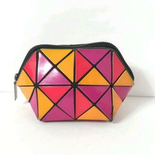 バオバオイッセイミヤケ(BaoBaoIsseyMiyake)のBAOBAO ISSEYMIYAKE(バオバオイッセイミヤケ) ポーチ - オレンジ×ボルドー×マルチ PVC(塩化ビニール)×ポリエステル(ポーチ)