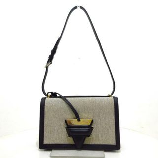 LOEWE(ロエベ) ショルダーバッグ バルセロナ 黒×白 ジャガード×レザー