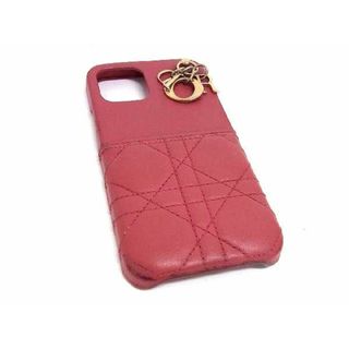 ディオール(Dior)のChristianDior ディオール レディディオール カナージュ レザー iPhone12 Pro対応 アイフォンケース スマホケース ピンク系 FC0035(その他)