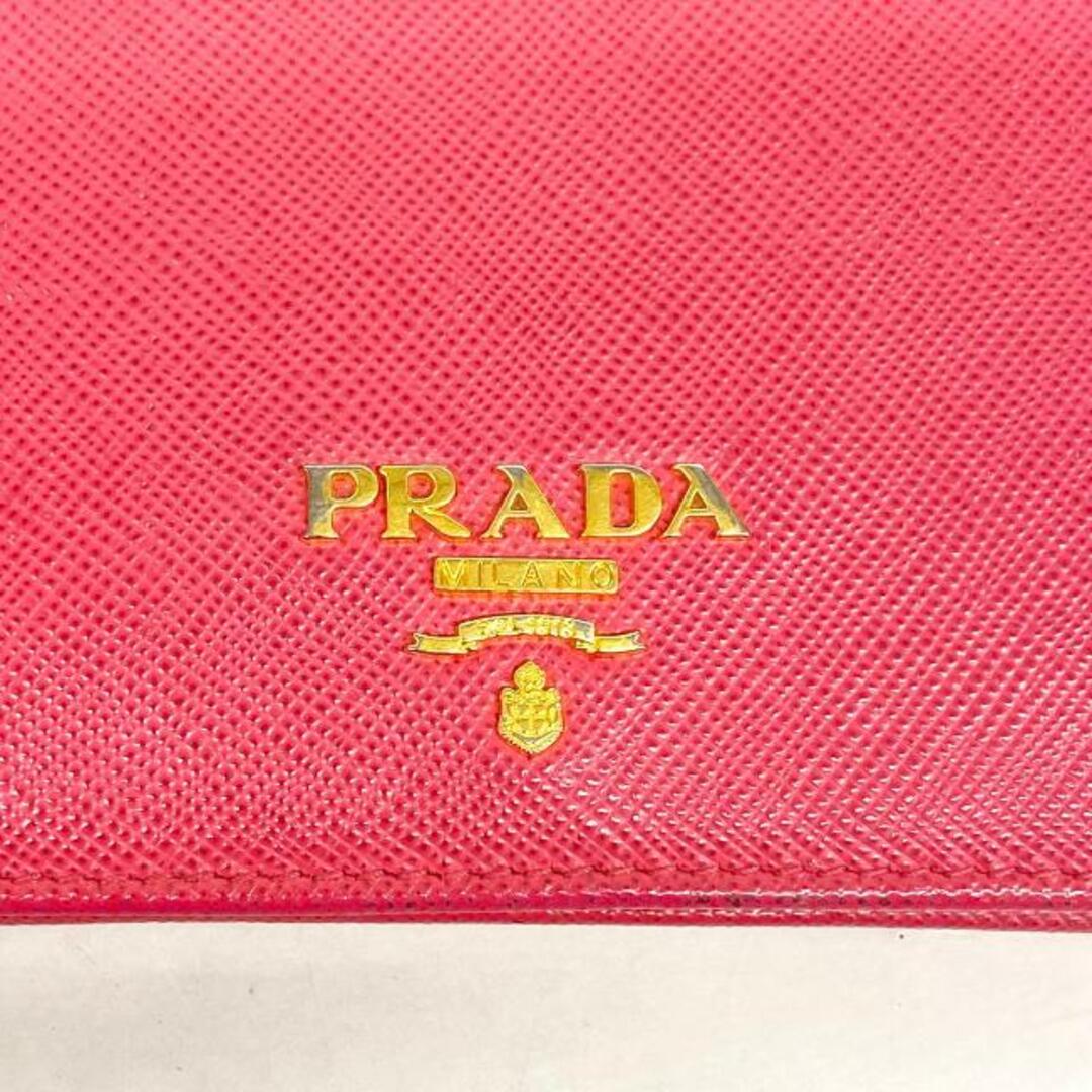 PRADA(プラダ)の【4ic3333】プラダ 財布/サフィアーノ/レザー/ピンク/ゴールド金具 【中古】 レディース レディースのファッション小物(財布)の商品写真