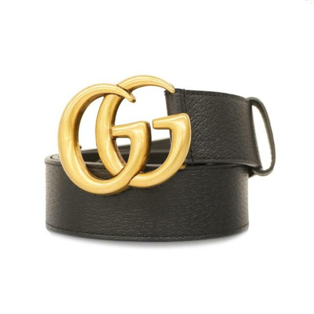 Gucci(グッチ)の【4ic3738】グッチ ベルト/GGマーモント/4068631/レザー/ブラック/ゴールド金具 【中古】 メンズ/レディース/ユニセックス メンズのファッション小物(ベルト)の商品写真