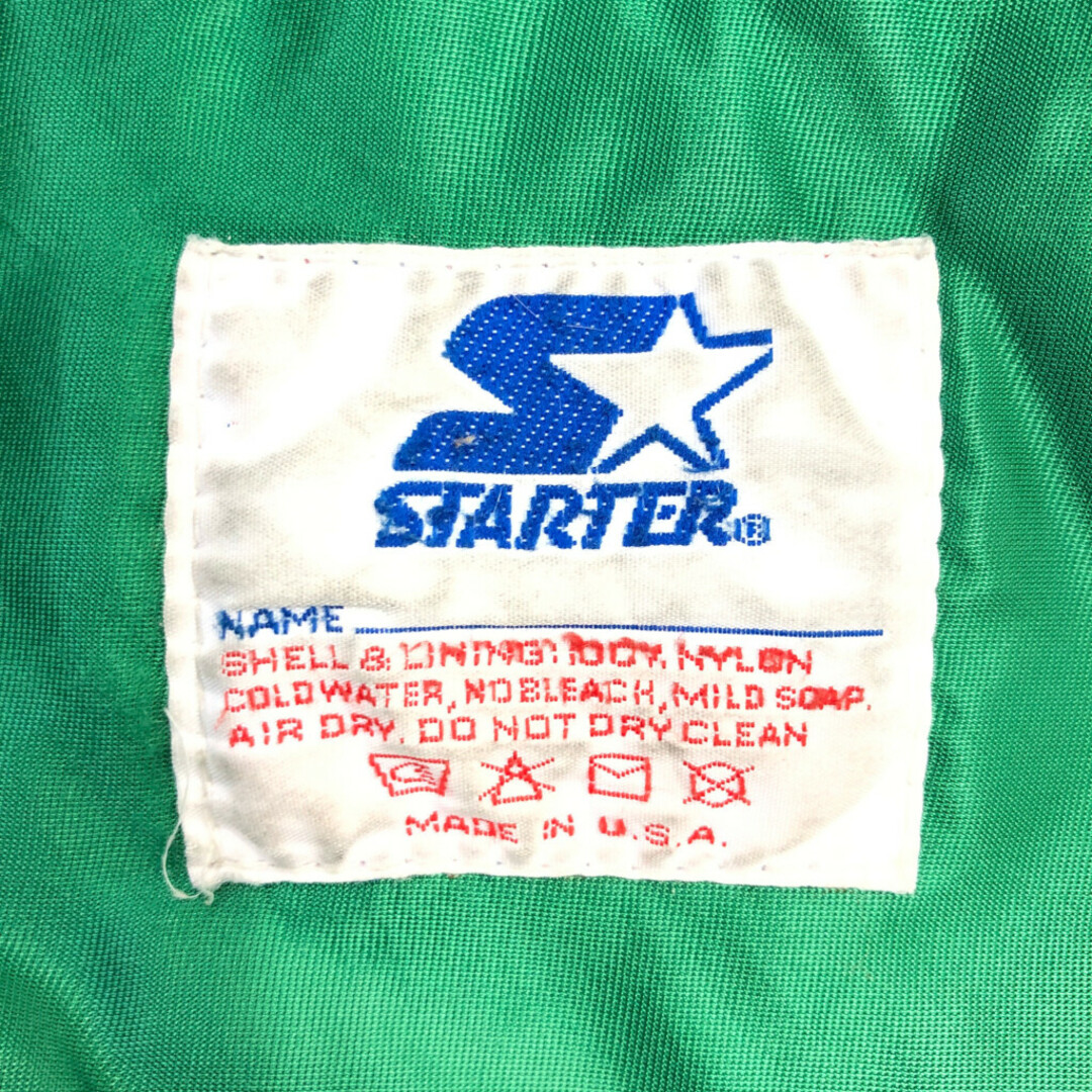 80年代 USA製 STARTER スターター NFL シアトル・シーホークス スタジアムジャケット プロチーム ブルー (メンズ XL) 中古 古着 Q5270 メンズのジャケット/アウター(スタジャン)の商品写真