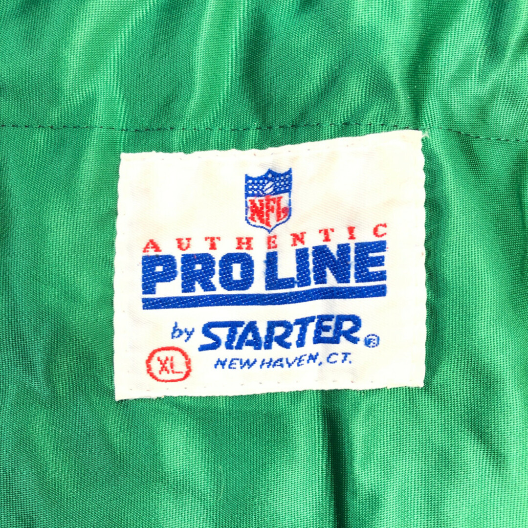 80年代 USA製 STARTER スターター NFL シアトル・シーホークス スタジアムジャケット プロチーム ブルー (メンズ XL) 中古 古着 Q5270 メンズのジャケット/アウター(スタジャン)の商品写真