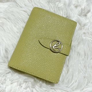 アニエスベー(agnes b.)の極美品　アニエスベー　UAW01－01 ウォレット　二つ折り財布　グリーン　ロゴ(財布)