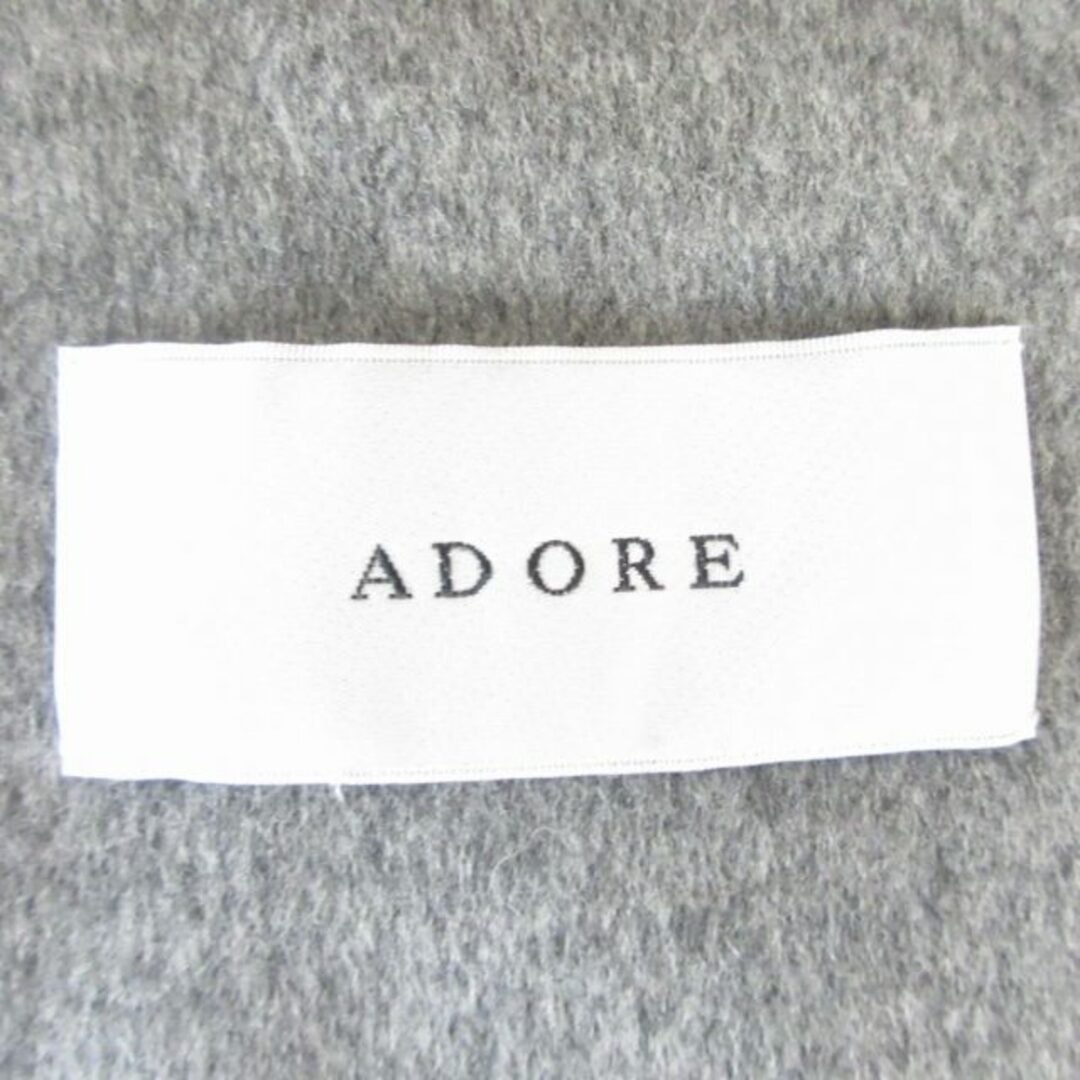 ADORE(アドーア)のアドーア 美品 ヤクミックスリバーコート ロング ノーカラー 36 IBO52 レディースのジャケット/アウター(ロングコート)の商品写真