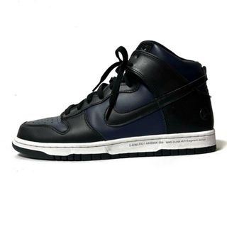 ナイキ(NIKE)のNIKE(ナイキ) スニーカー 28.5 メンズ美品  DUNK HIGH CITY PACK DJ0383-400 ネイビー×黒×白 ハイカット/FRAGMENT DESIGN レザー(スニーカー)