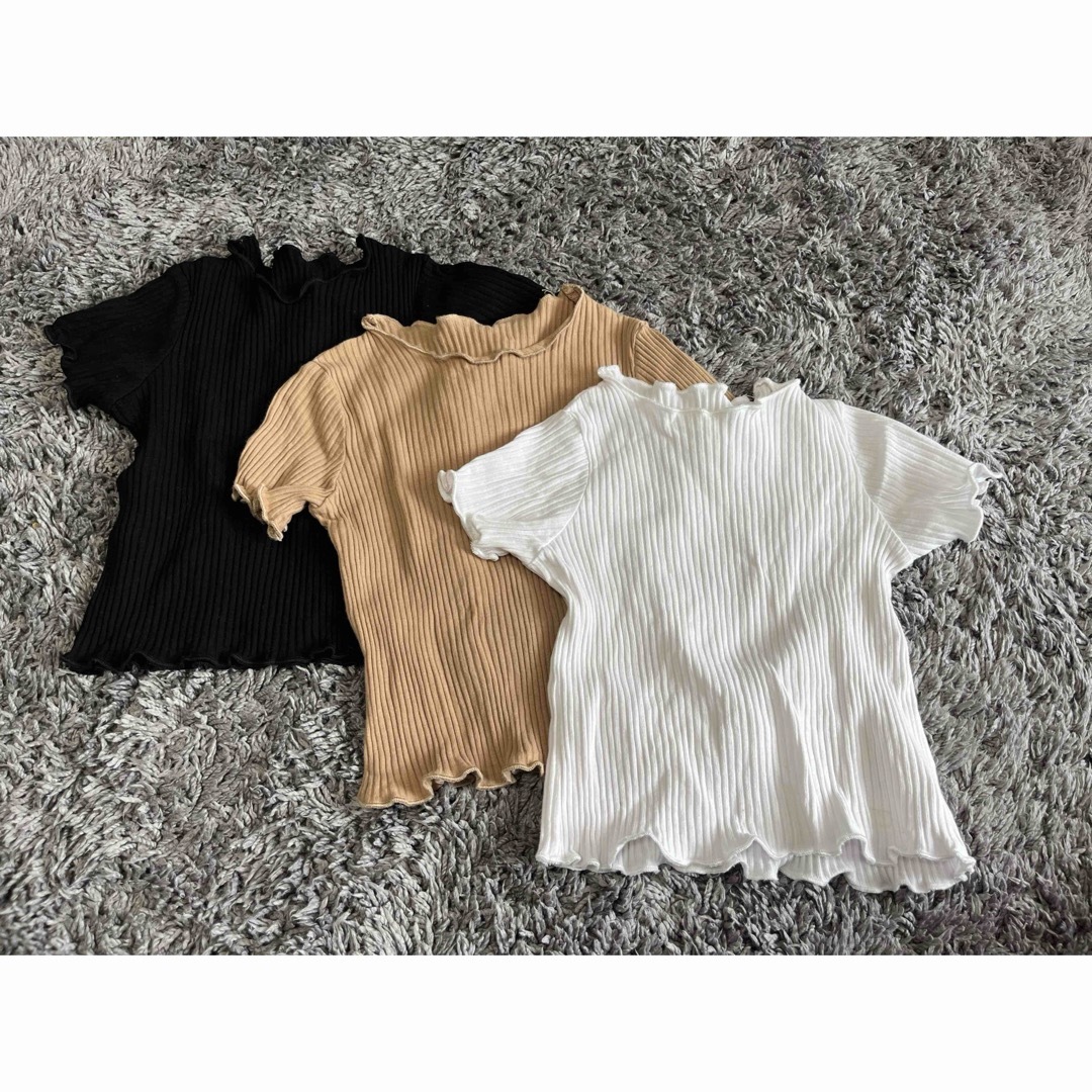 リブ　半袖　Tシャツ キッズ/ベビー/マタニティのベビー服(~85cm)(Ｔシャツ)の商品写真