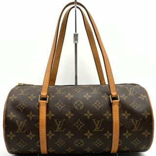 ルイヴィトン(LOUIS VUITTON)の【ベタ無し】ルイ・ヴィトン M51385 パピヨン30 ポーチ付き ハンドバッグ ブラウン モノグラム レディース LOUIS VUITTON【中古】(ハンドバッグ)