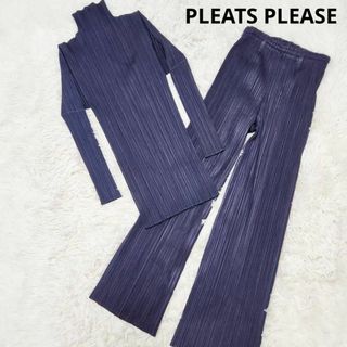 PLEATS PLEASE ISSEY MIYAKE - 【美品】プリーツプリーズ イッセイミヤケ セットアップ チュニック+パンツ M