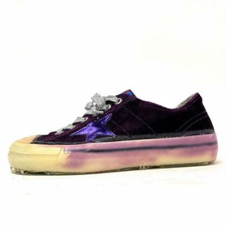 GOLDEN GOOSE - GOLDEN GOOSE(ゴールデングース) スニーカー 37 レディース美品  - パープル×アイボリー×マルチ スター/ダメージ加工/SUPERSTAR/レースアップ/グラデーション/変形 ベロア×ラバー