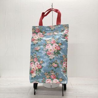 Cath Kidston 花柄 PVC キャリーバッグ ミズイロ ピンク レディース キャスキッドソン【中古】4-0508G◎