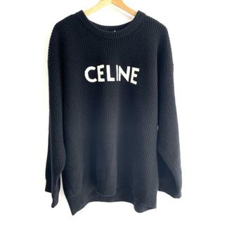 CELINE(セリーヌ) 長袖セーター サイズM - 黒×アイボリー