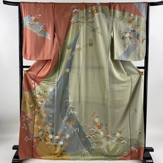 訪問着 身丈171cm 裄丈67cm 正絹 秀品 【中古】(着物)