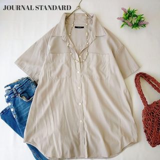 ジャーナルスタンダード(JOURNAL STANDARD)のジャーナルスタンダード　半袖シャツ　ビッグシャツ　ゆったり　サテン生地(シャツ/ブラウス(半袖/袖なし))