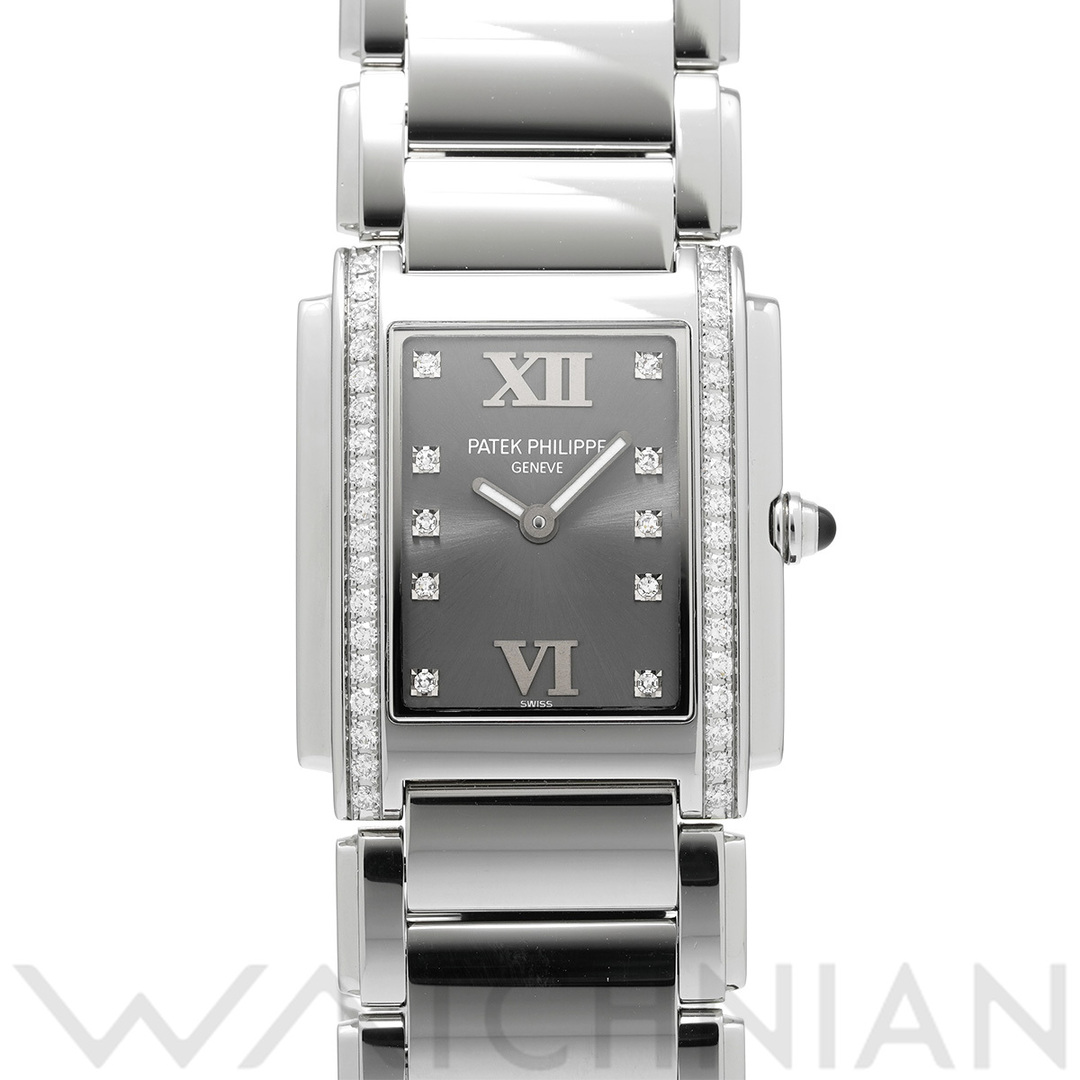 PATEK PHILIPPE(パテックフィリップ)の中古 パテック フィリップ PATEK PHILIPPE 4910/10A-010 グレー /ダイヤモンド レディース 腕時計 レディースのファッション小物(腕時計)の商品写真