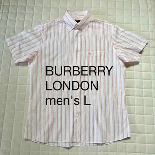BURBERRY - バーバリー ロンドン  半袖 シャツ ワンポイント刺繍 ボタンダウン  