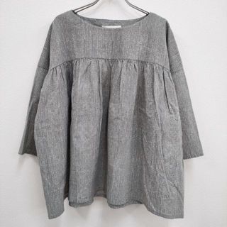 エヴァムエヴァ(evam eva)のevam eva E241T183 printed pullover 定価28600円 サイズM ドット ブラウス シャツ 24SS グレー レディース エヴァムエヴァ【中古】4-0508M♪(シャツ/ブラウス(長袖/七分))