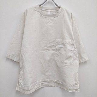 prit 7分袖クルーネックビックポケットワイドプルオーバー P91414 定価12980円 Tシャツ 24SS オフホワイト レディース プリット【中古】4-0508S♪