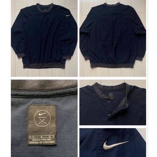 ナイキ(NIKE)の美品 90s 00s NIKE nylon pullover NAVY 紺 XL(その他)