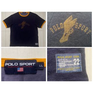 ポロラルフローレン(POLO RALPH LAUREN)の美品 90s POLO SPORT ラルフローレン p wing foot XL(Tシャツ/カットソー(半袖/袖なし))