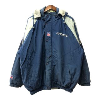 90年代 STARTER スターター NFL ダラス・カウボーイズ ナイロン 中綿 スタジアムジャケット プロチーム(メンズ XL) 中古 古着 Q5342(その他)