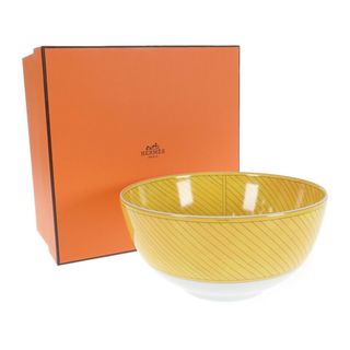 エルメス(Hermes)の【中古】【Sランク】HERMES エルメス ソレイユ ドゥ エルメス ラージボウル 洋食器 深皿 16cm 046083P イエロー 磁器【ISEYA】(食器)