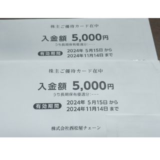 西松屋(西松屋チェーン) 株主ご優待カード１万円分