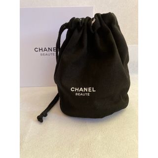 CHANEL - 【CHANEL】 ノベルティ巾着ポーチ ブラック 【新品未使用】