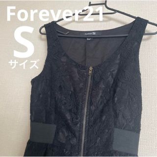 フォーエバートゥエンティーワン(FOREVER 21)のForever21 総レースワンピース　ブラック(ミニワンピース)